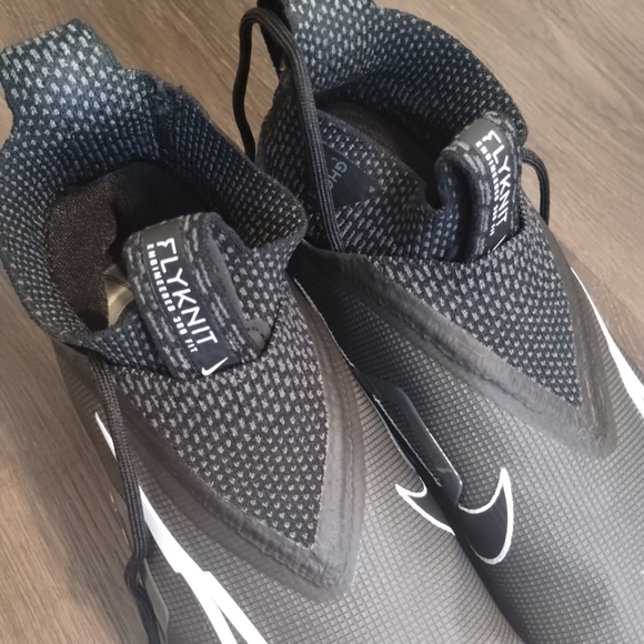 Sz 8.5 Nike Alpha Menace Elite 3 Flyknit Black Football Cleats Mens CT6648-010 - Picture 3 of 10